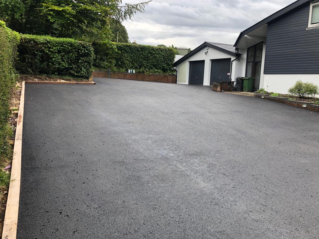 This is a photo of a asphalt driveway which is in the process of being installed by Werribee Road Tech